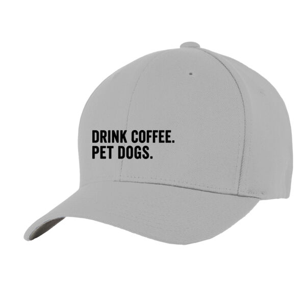 C928 Flexfit ® Wool Blend Cap - Drink Coffee Pet Dogs Thumbnail